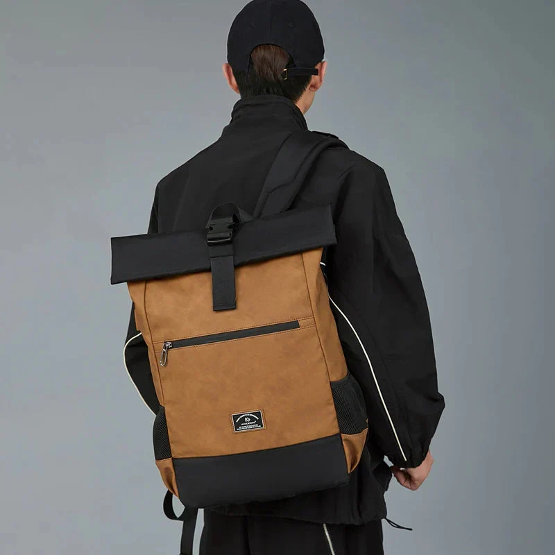 Sac à Dos Roll Top Imperméable | Capacité Extensible Antivol