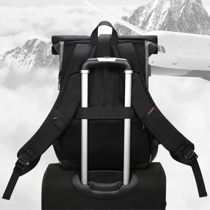 Sac à Dos Roll Top Imperméable | Capacité Extensible Antivol