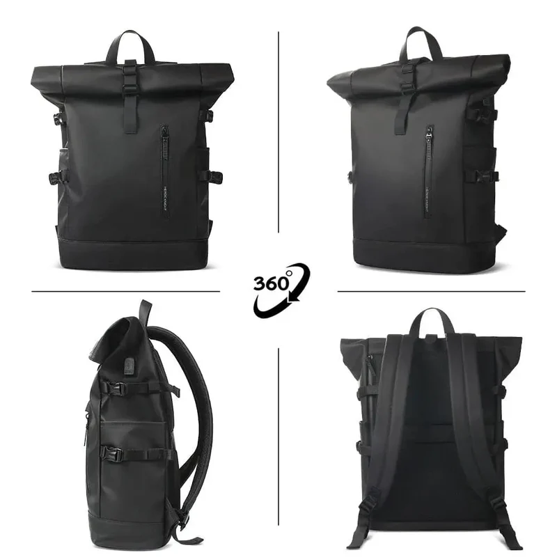 Sac à Dos Roll Top Homme | Tissu Imperméable Urbain