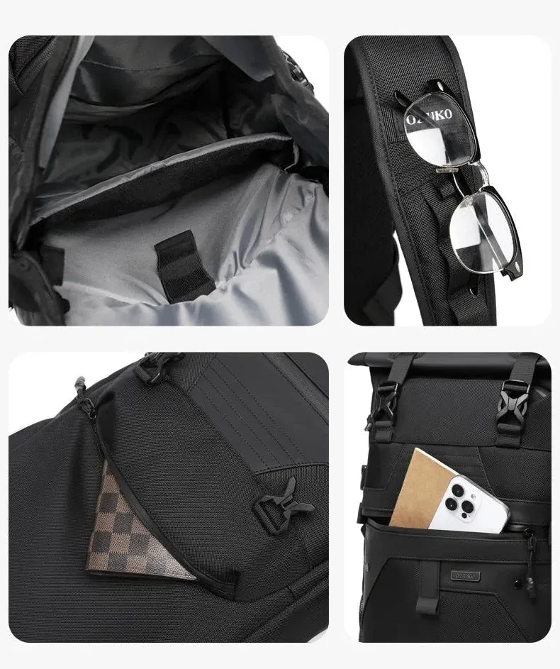Sac à Dos Roll Top Homme | Taille Ajustable Sécurisée