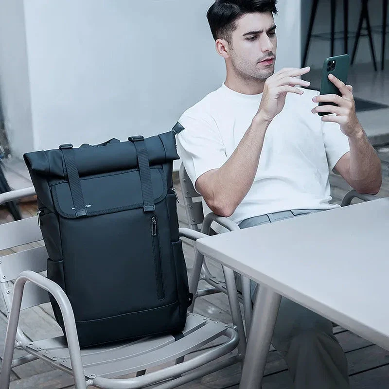 Sac à Dos Roll Top Homme | Compartiment Antivol Imperméable