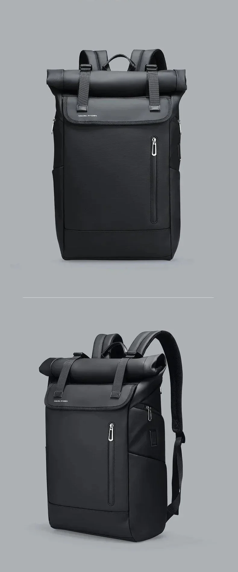 Sac à Dos Roll Top Homme | Compartiment Antivol Imperméable