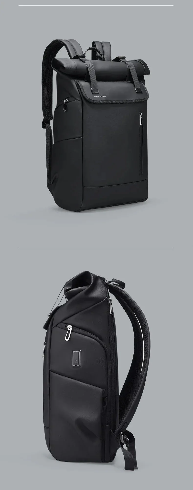 Sac à Dos Roll Top Homme | Compartiment Antivol Imperméable