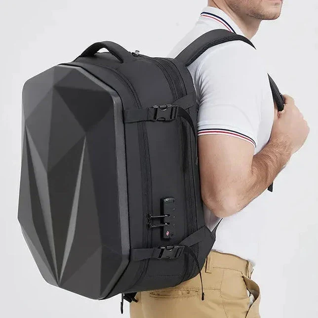 Sac à Dos Rigide Sécurisé | Coque Anti-Choc et Serrure Code