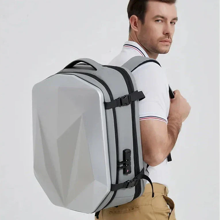 Sac à Dos Rigide Sécurisé | Coque Anti-Choc et Serrure Code
