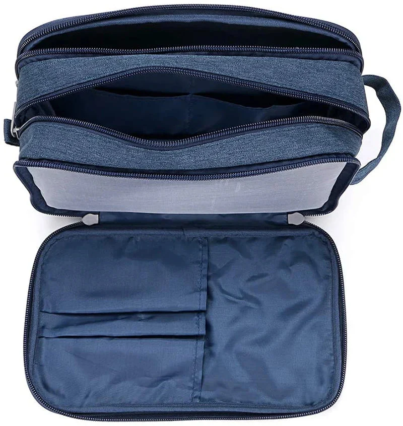 Trousse de Toilette Voyage Compartiments | Nylon Résistant et Pratique