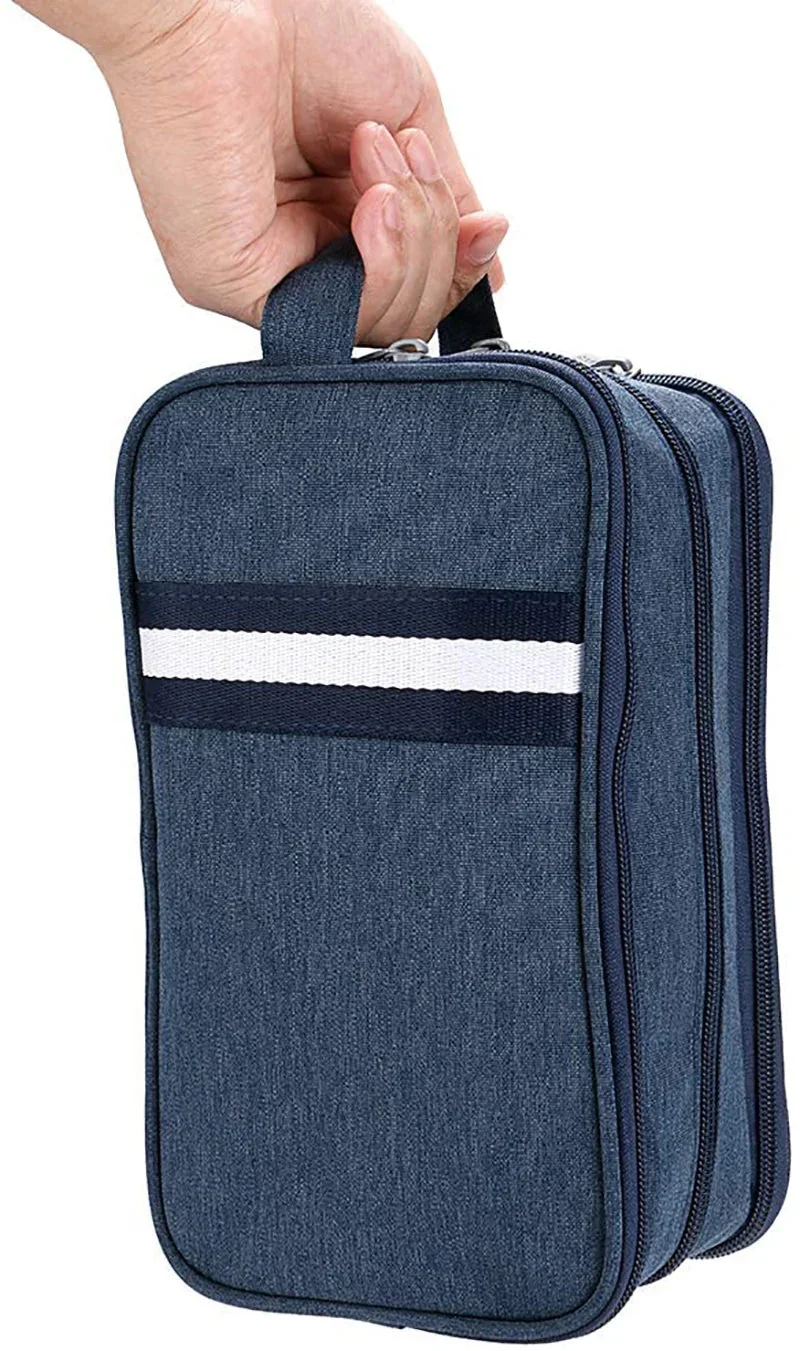 Trousse de Toilette Voyage Compartiments | Nylon Résistant et Pratique
