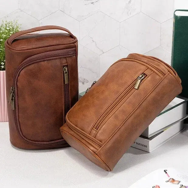 Trousse de Toilette Vintage Voyage | Matière Pu Zippée