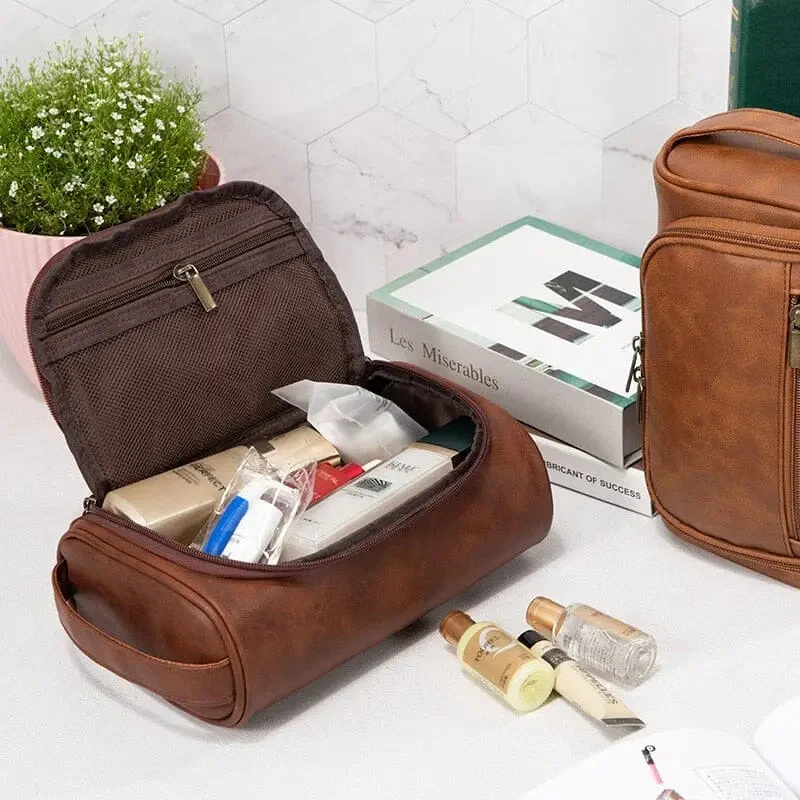 Trousse de Toilette Vintage Voyage | Matière Pu Zippée