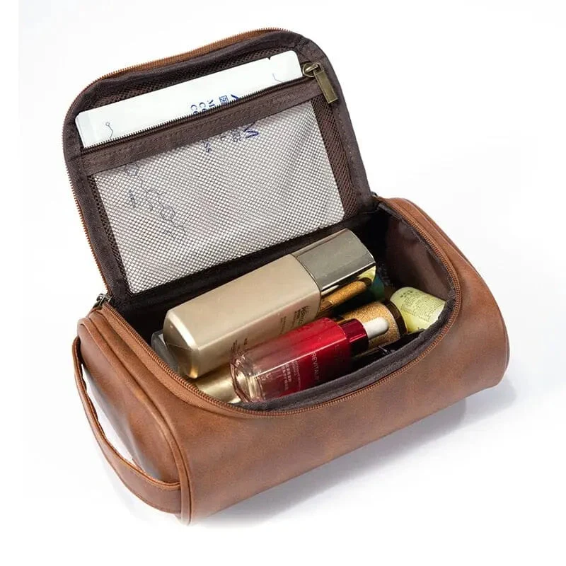 Trousse de Toilette Vintage Voyage | Matière Pu Zippée