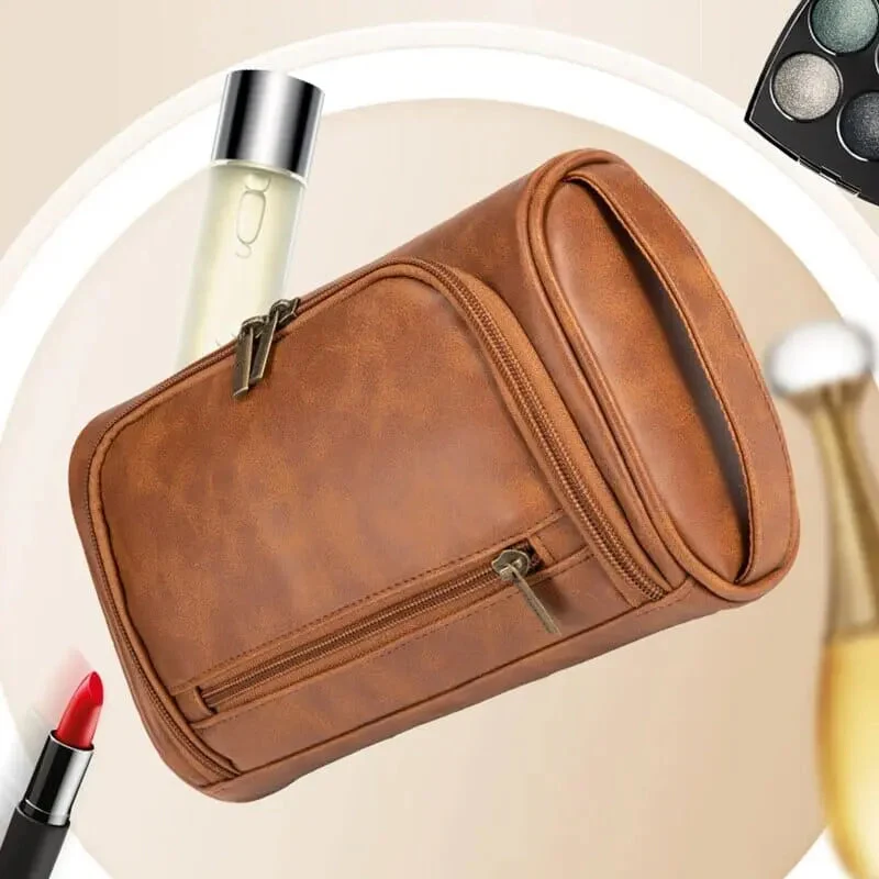 Trousse de Toilette Vintage Voyage | Matière Pu Zippée