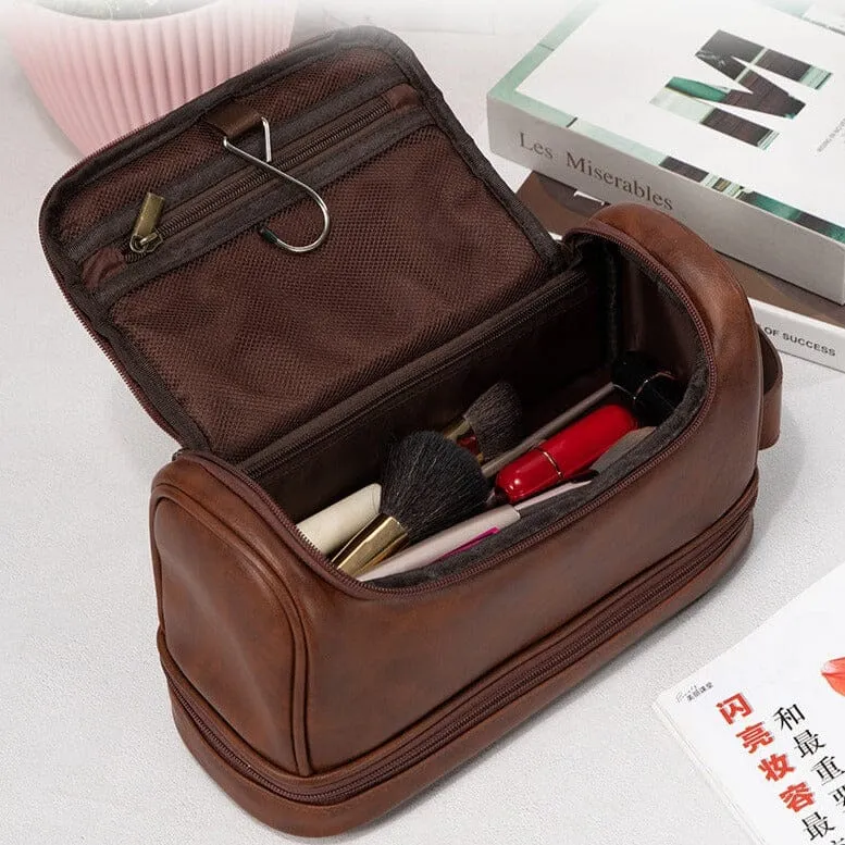 Trousse de Toilette Vintage Suspendue | Matériaux Durables et Pratiques