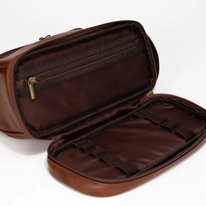 Trousse de Toilette Vintage Suspendue | Matériaux Durables et Pratiques