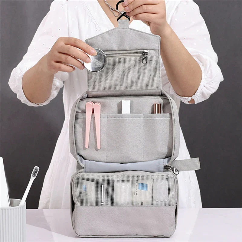 Trousse de Toilette Suspendue Voyage | Pliable avec Crochet Pratique