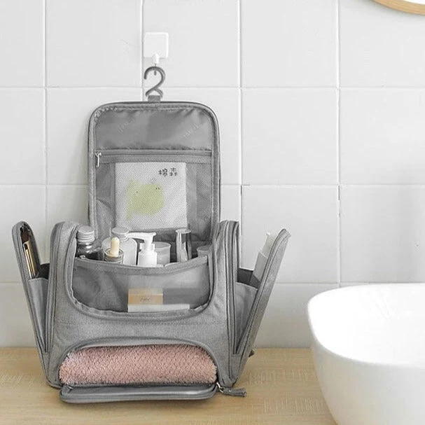 Trousse de Toilette Suspendue Voyage | Compartiments Étanches Grands