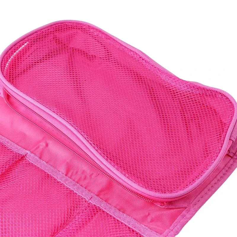 Trousse de Toilette Suspendue Dépliante | Compartiments Multiples Tissu Oxford
