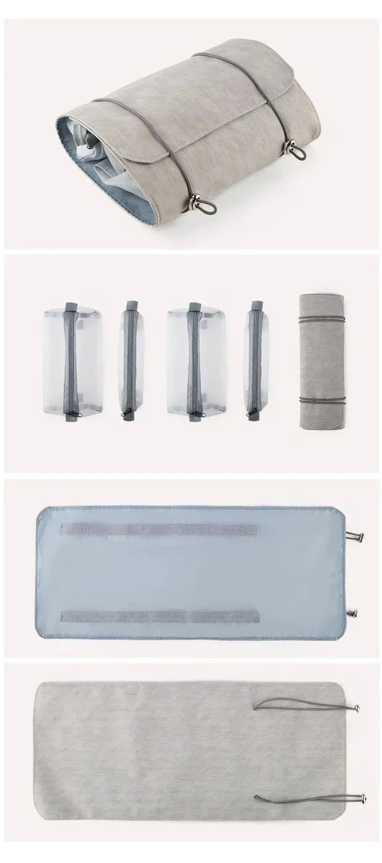 Trousse de Toilette Pliable Femme | Imperméable et Spacieuse