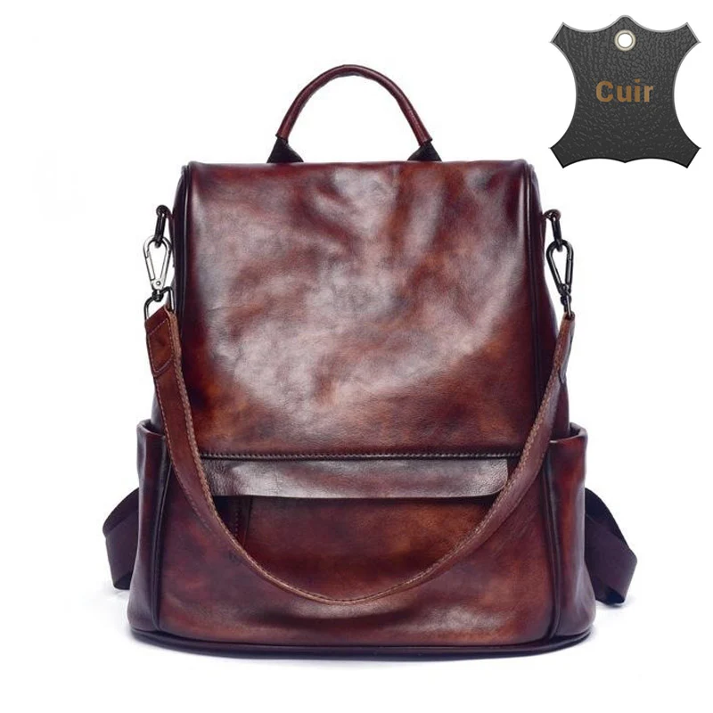 Sonora sac antivol femme cuir vintage
