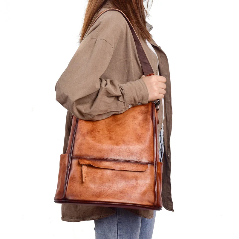 Sonora sac antivol femme cuir vintage