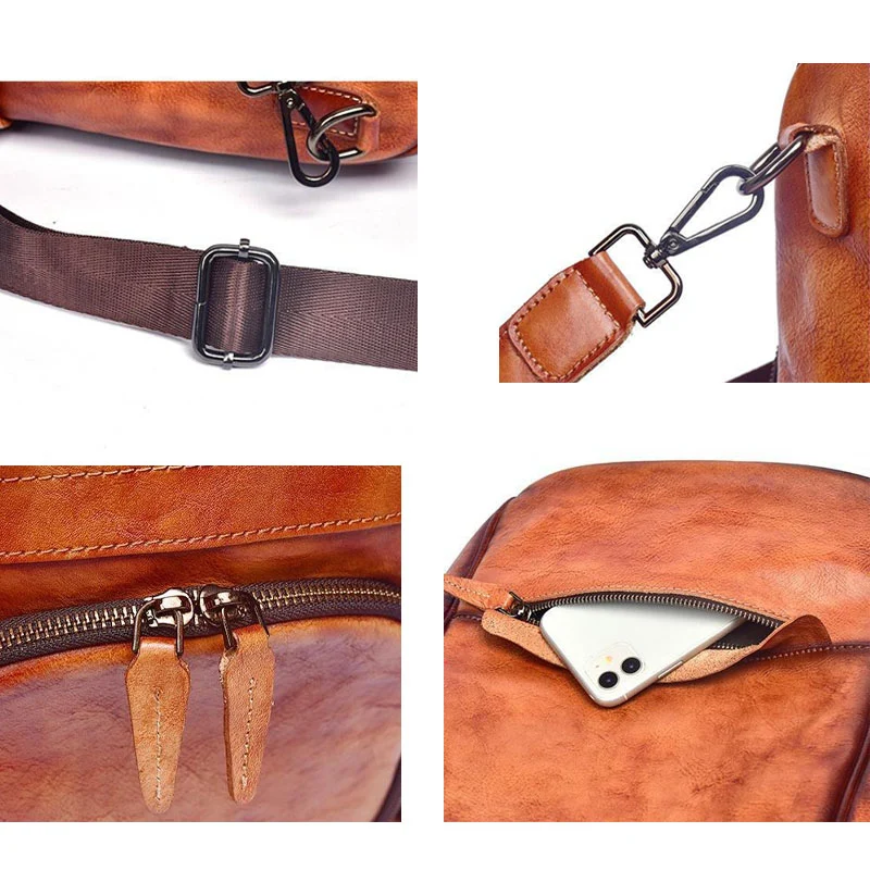 Sonora sac antivol femme cuir vintage
