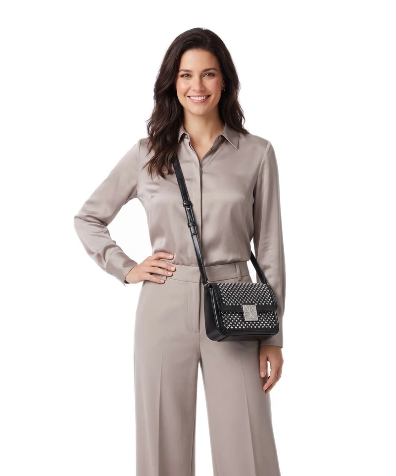 Armani Exchange Amy S Sac bandoulière black/crystal