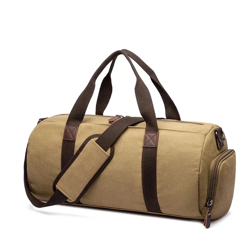 Sac Polochon Voyage Vintage | Toile Canvas Robuste