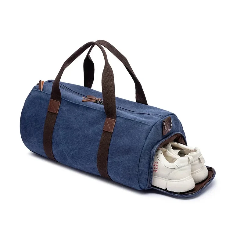 Sac Polochon Voyage Vintage | Toile Canvas Robuste