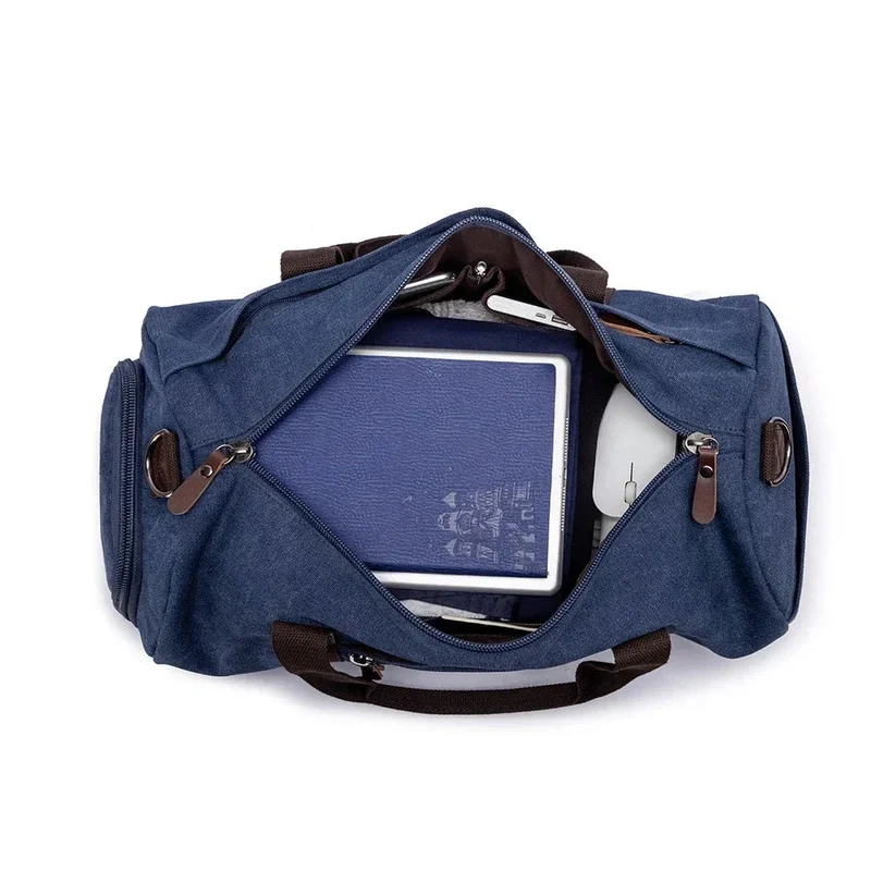 Sac Polochon Voyage Vintage | Toile Canvas Robuste
