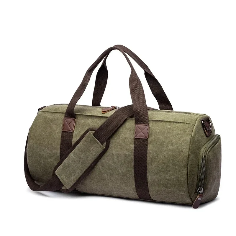 Sac Polochon Voyage Vintage | Toile Canvas Robuste