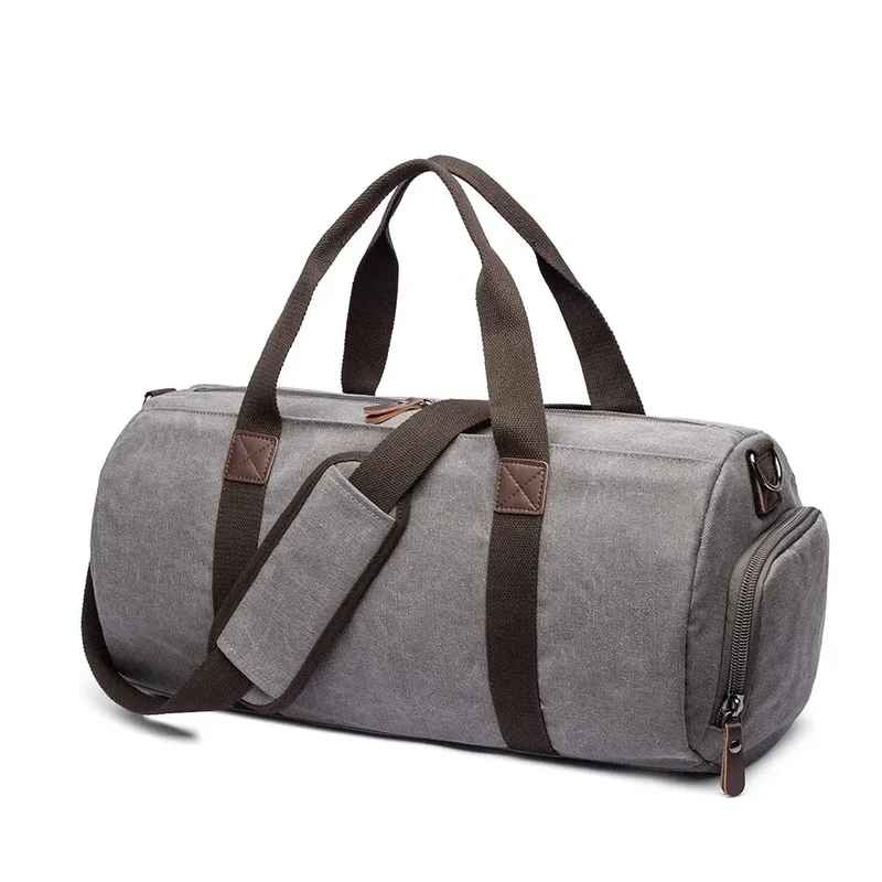 Sac Polochon Voyage Vintage | Toile Canvas Robuste