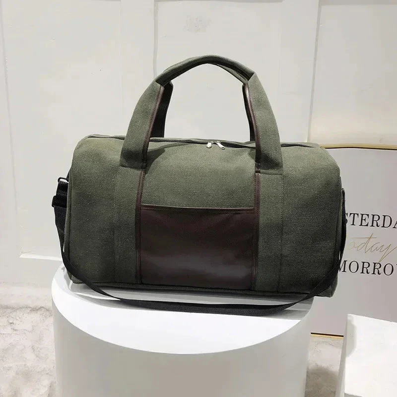 Sac Polochon Toile Vintage | Grande Capacité Polyvalente