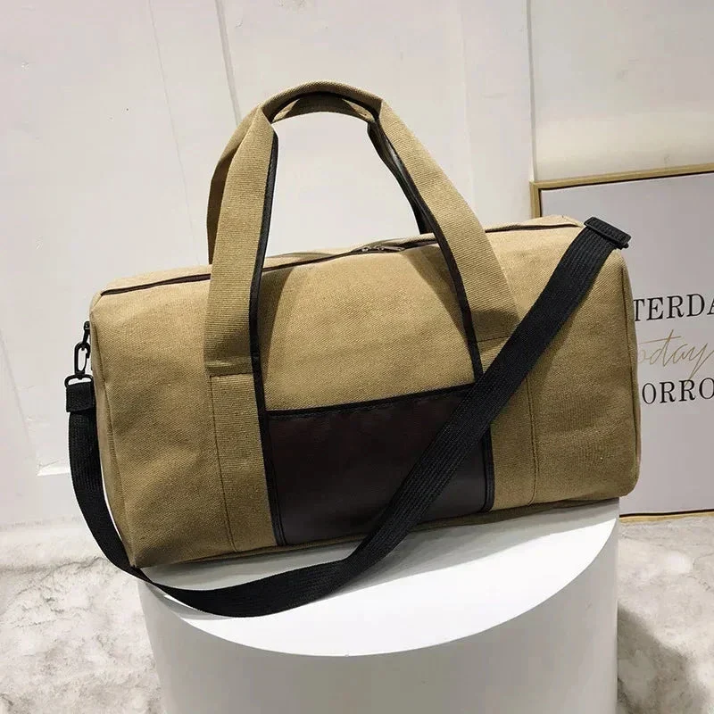 Sac Polochon Toile Vintage | Grande Capacité Polyvalente