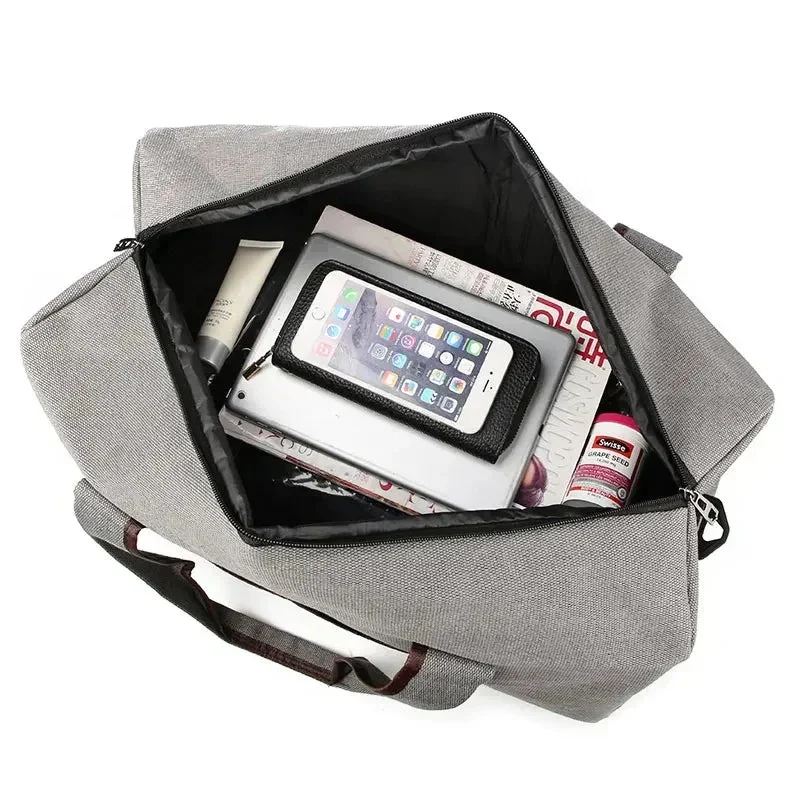 Sac Polochon Toile Vintage | Grande Capacité Polyvalente