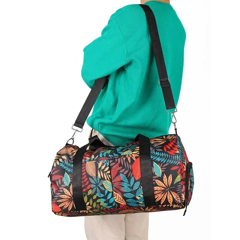 Sac Polochon Femme Fleuri | Grande Capacité Voyage