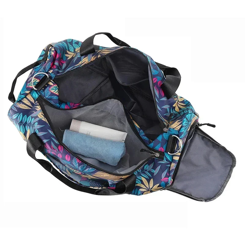 Sac Polochon Femme Fleuri | Grande Capacité Voyage