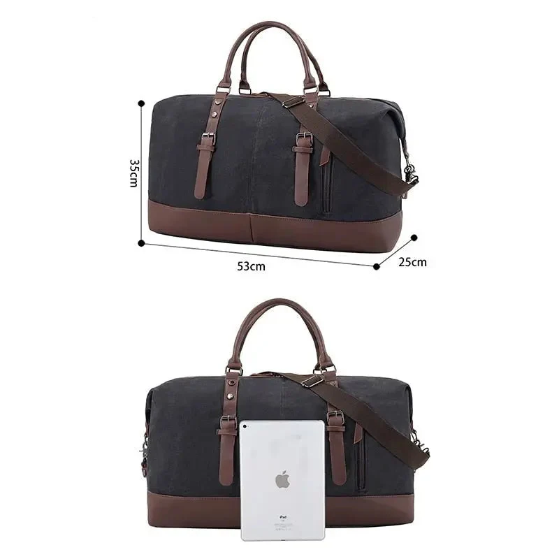 Sac de Voyage Vintage | Grande Capacité Compartimentée
