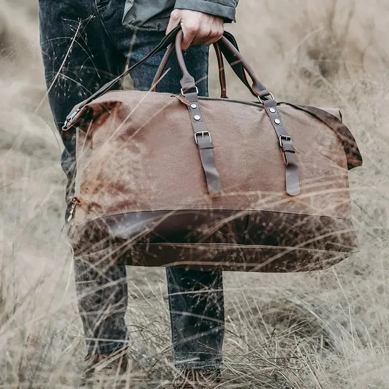 Sac de Voyage Vintage | Grande Capacité Compartimentée