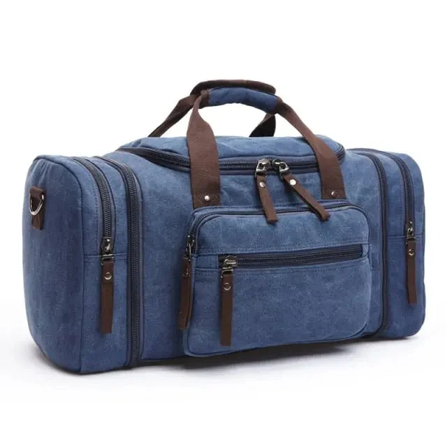 Sac de Voyage Vintage Globetrotter | Toile Oxford Bandoulière Ajustable