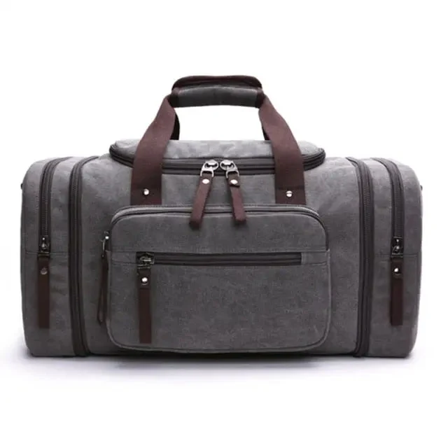 Sac de Voyage Vintage Globetrotter | Toile Oxford Bandoulière Ajustable