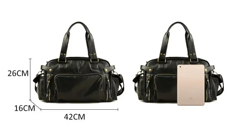Sac de Voyage Rétro Homme | Pu Spacieux et Chic
