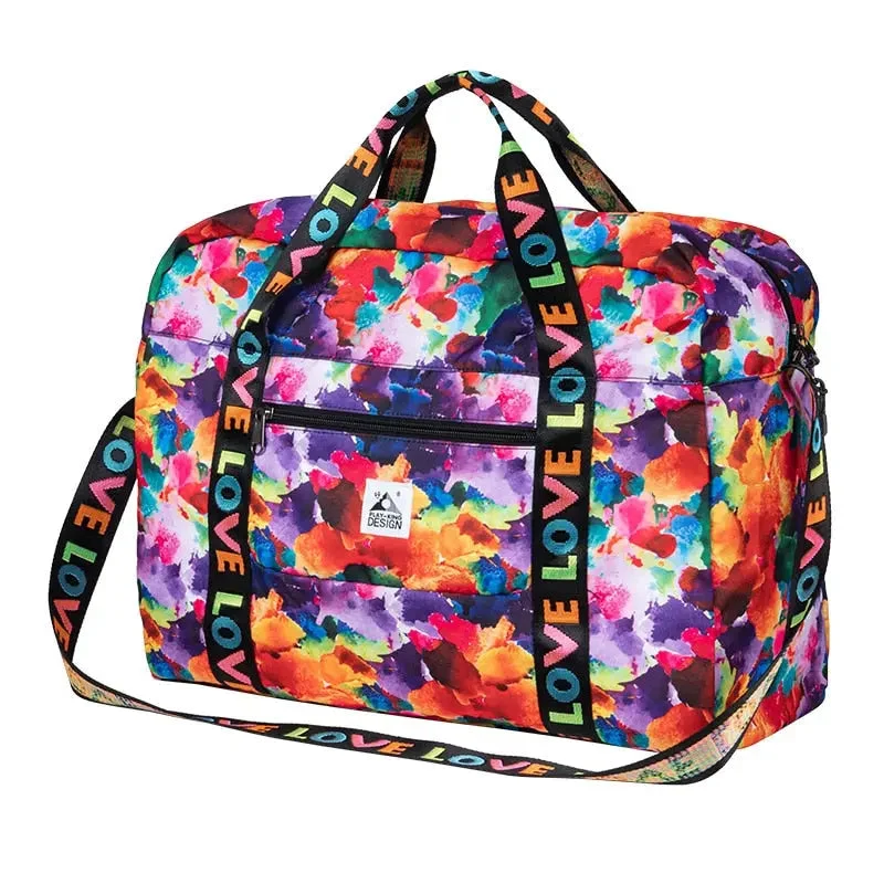 Sac de Voyage Pliable Léger | Motif Fleurs Colorées