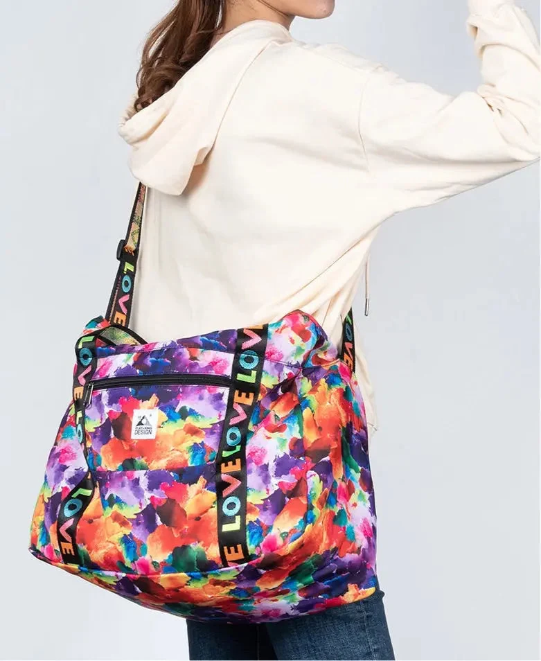 Sac de Voyage Pliable Léger | Motif Fleurs Colorées
