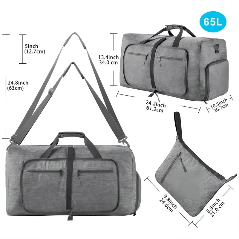 Sac de Voyage Pliable 65l | Imperméable et Compact