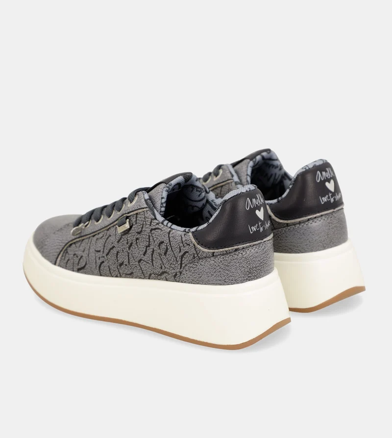 Baskets style casual, bleu