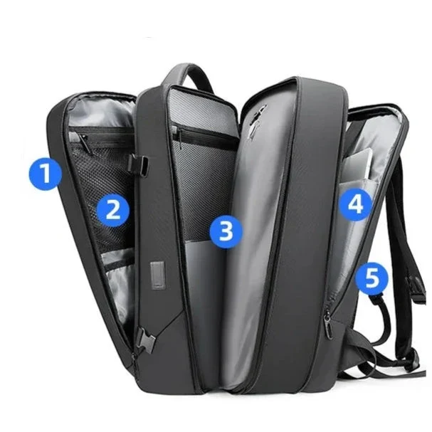 Sac à Dos Voyage Sous Vide | Compression Pompe Intégrée