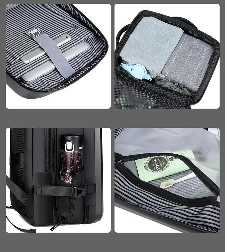 Sac à Dos Voyage Rigide | Protection Anti-Choc Usb