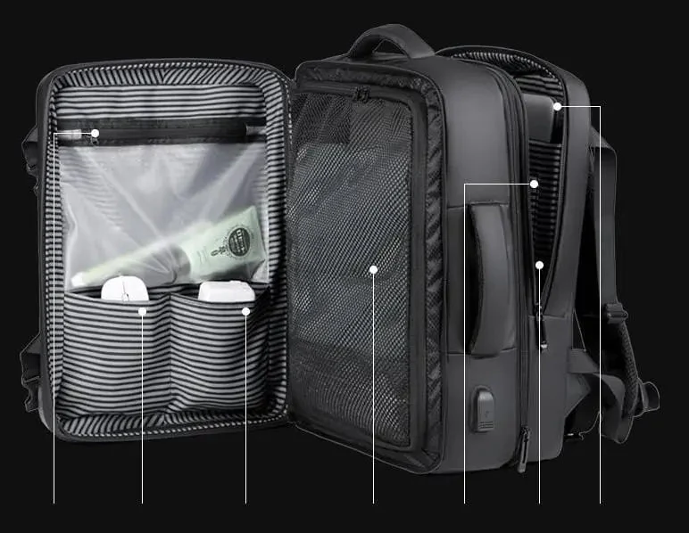Sac à Dos Voyage Rigide | Protection Anti-Choc Usb
