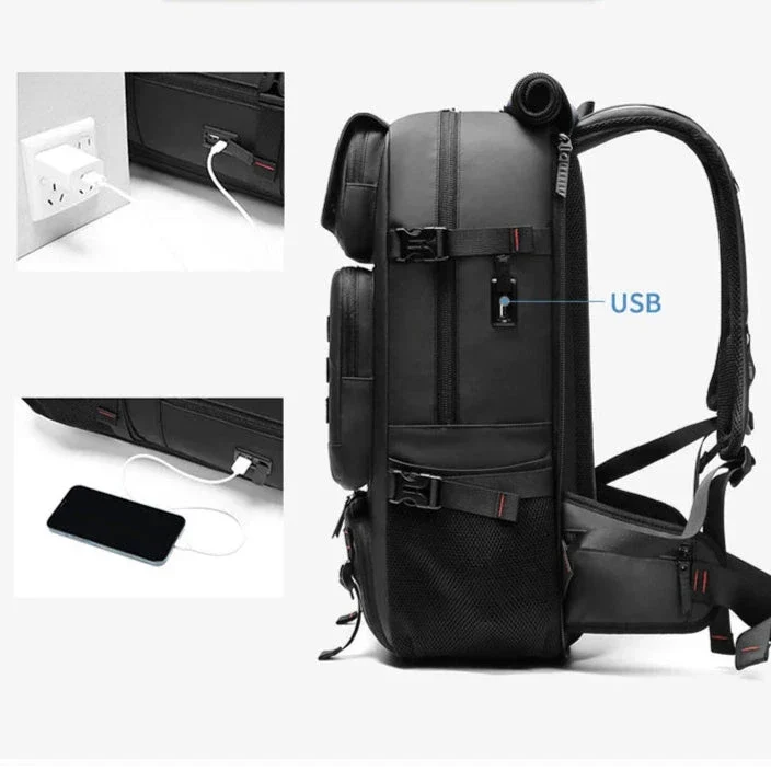 Sac à Dos Voyage Imperméable 50l | Convertible avec Port Usb