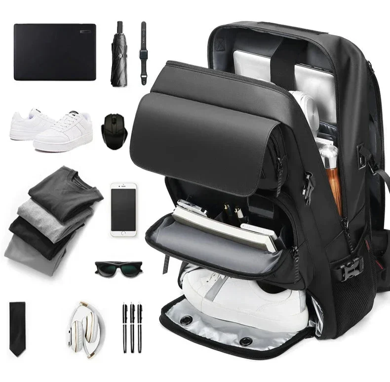 Sac à Dos Voyage Imperméable 50l | Convertible avec Port Usb
