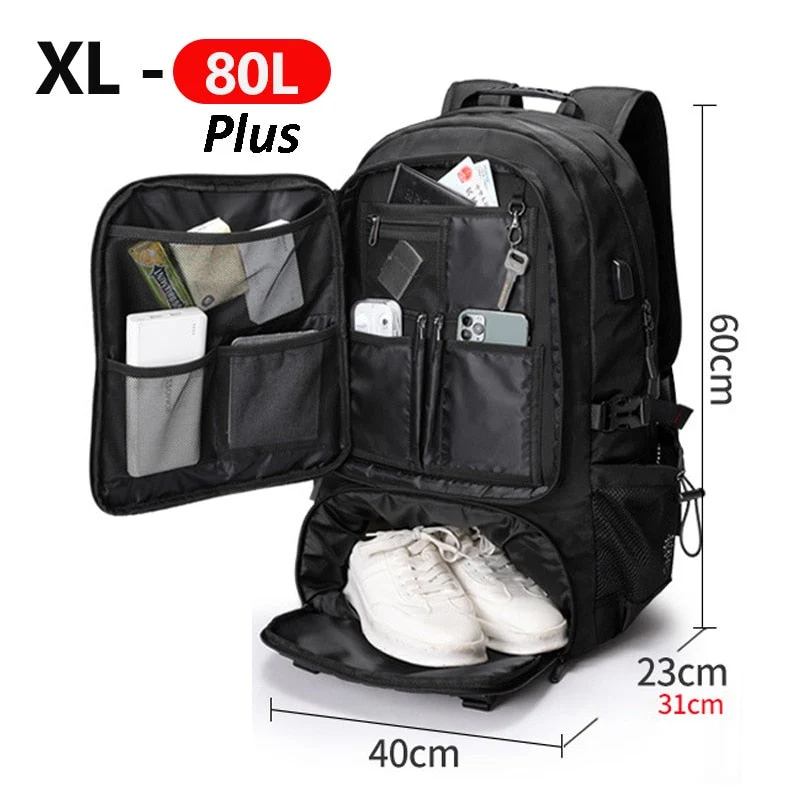Sac à Dos Voyage Grande Capacité | Polyester Résistant Eau